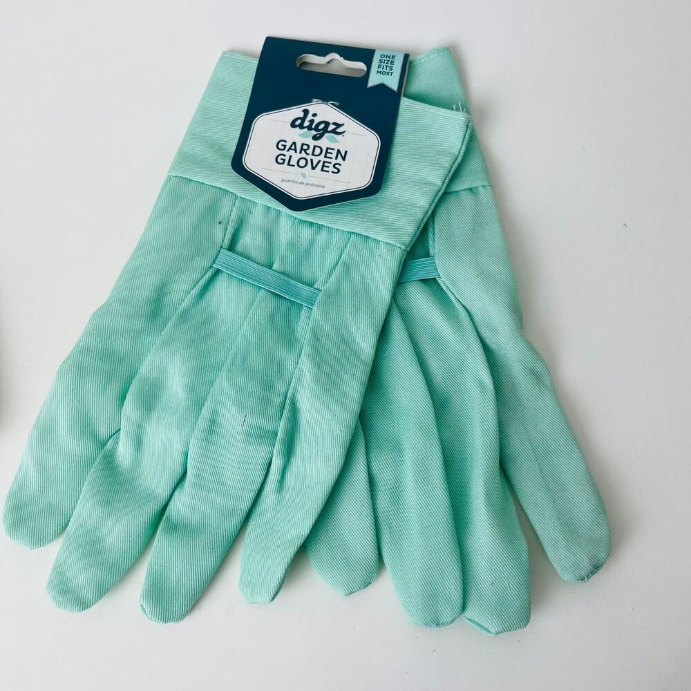 Digz Garden Thick Gloves One Size Fits Most ,‎ Color Green - NEW